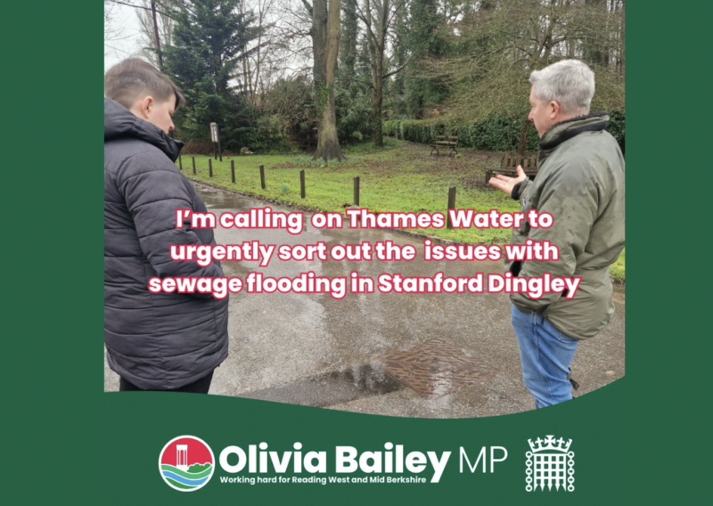 I have asked for Thames Water to monitor the impact of sewage from their network flowing into the River Pang in the village.